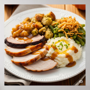 Traditional Thanksgiving Feast Poster