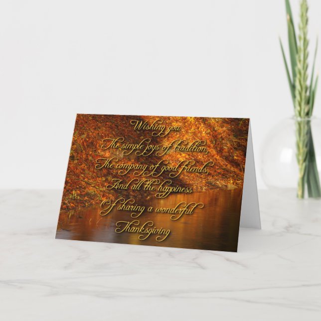 Traditional Thanksgiving Holiday Card (Front)