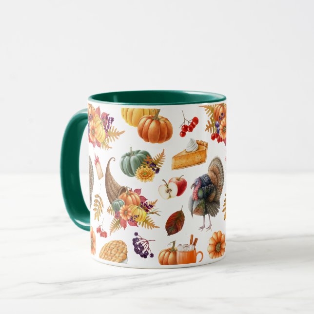 Traditional Thanksgiving Mug (Front Left)