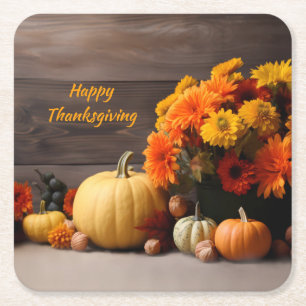 Traditional Thanksgiving Paper Coaster
