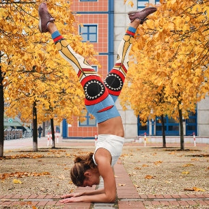 Traditional tiki mask leggings