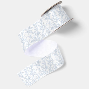 Traditional Toile-De-Jouy Chinoiserie Pattern  Satin Ribbon