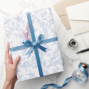 Traditional Toile-De-Jouy Chinoiserie Pattern  Wrapping Paper
