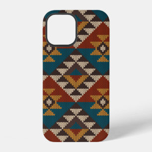 Traditional Tribal Aztec seamless pattern on the w iPhone 12 Case