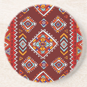 Traditional tribal, ethnic seamless texture. coaster