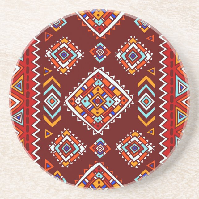 Traditional tribal, ethnic seamless texture. coaster (Front)