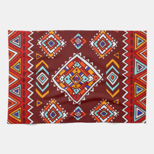 Traditional tribal, ethnic seamless texture. tea towel