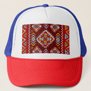 Traditional tribal, ethnic seamless texture. trucker hat