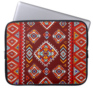 Traditional tribal pattern in ethnic style laptop sleeve