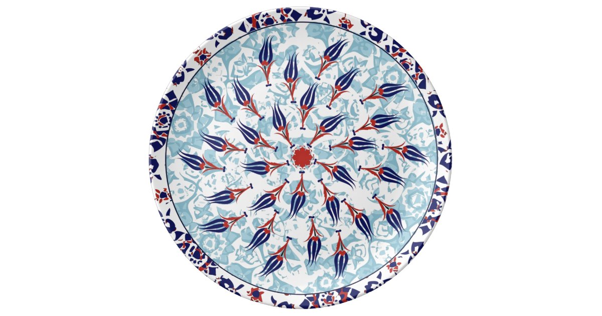 Traditional Turkish/Ottoman Floral Plate (Iznik) | Zazzle ...