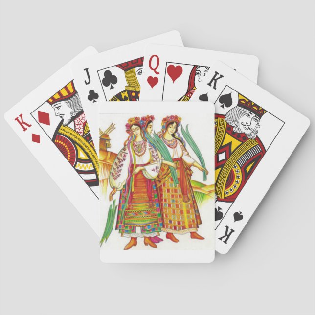 Traditional Ukrainian Dress from Kyivschyna Playing Cards (Back)