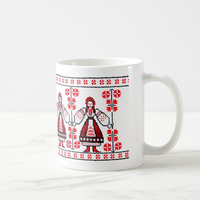 Traditional Ukrainian embroidery ukraine girls Coffee Mug (Right)