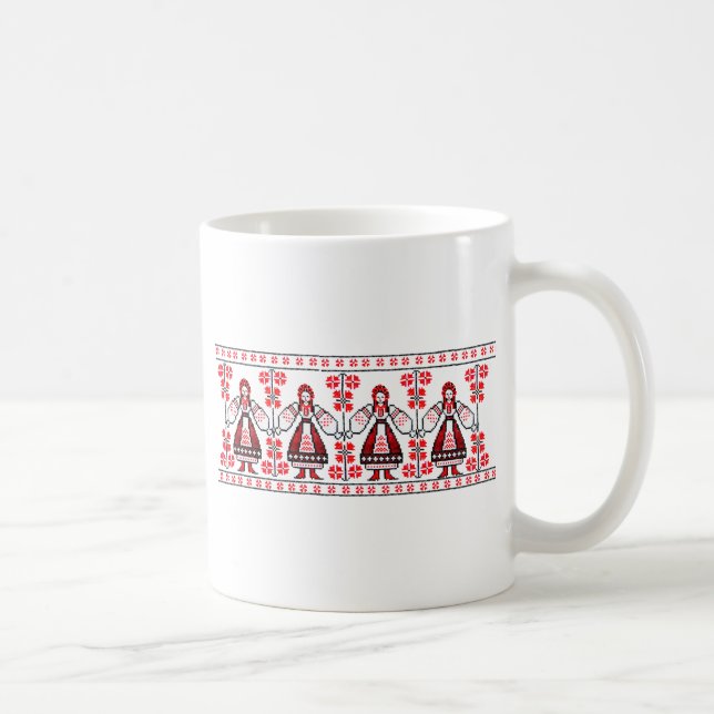 Traditional Ukrainian embroidery ukraine girls Coffee Mug (Right)