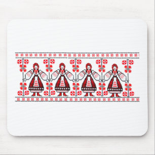 Traditional Ukrainian embroidery ukraine girls Mouse Pad