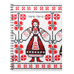 Traditional Ukrainian embroidery ukraine girls Notebook