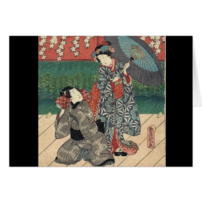 traditional umbrella kimono japanese geisha (Front Horizontal)