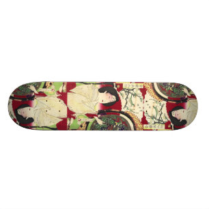 traditional umbrella kimono japanese geisha skateboard