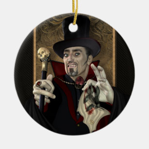 Traditional Vampire Personalised Round Ornament
