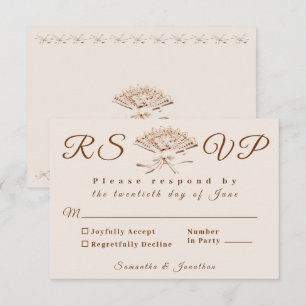 Traditional Victorian Wedding RSVP Card