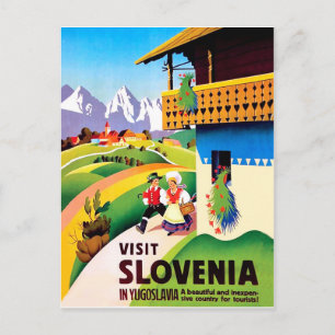 Traditional village in Slovenia, Yugoslavia Postcard