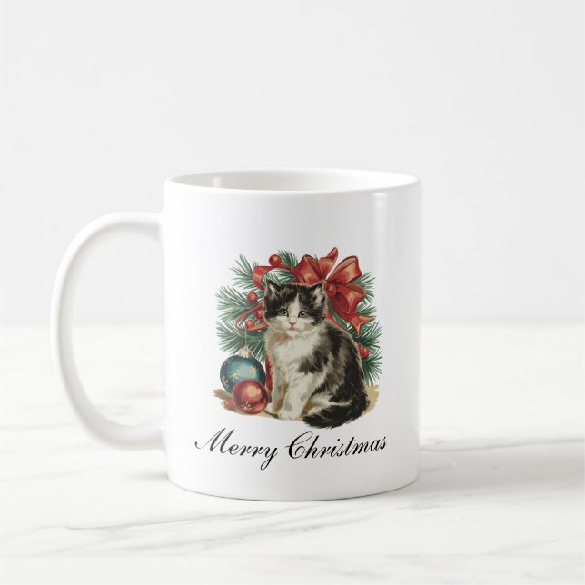 Traditional Vintage Christmas Coffee Mug (Left)