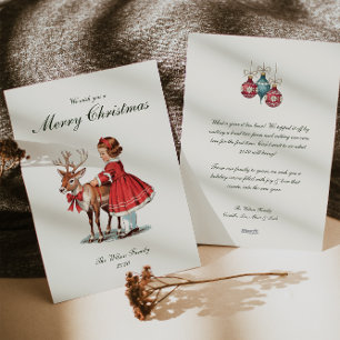 Traditional Vintage Christmas Holiday Card