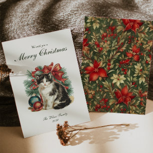 Traditional Vintage Christmas Holiday Card