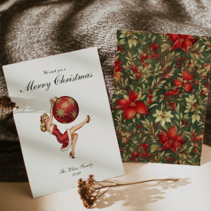 Traditional Vintage Christmas Holiday Card