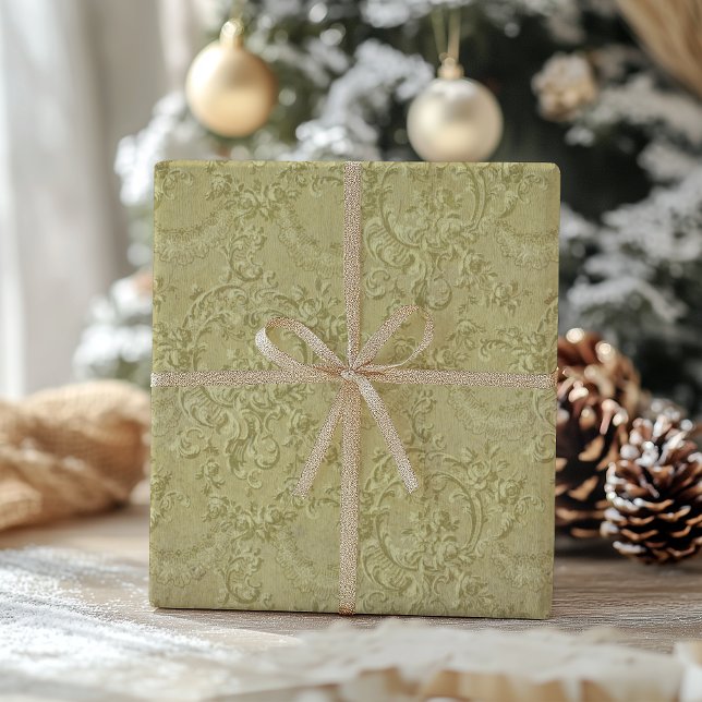 Traditional Vintage Green Christmas Wrapping Paper (Creator Uploaded)