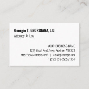 Traditional, Vintage Lawyer Business Card