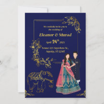 Traditional Wedding Invitation Couple Wedding card