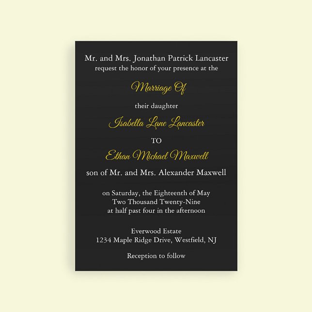 Traditional Wedding with Both Parents Names on Invitation (Creator Uploaded)