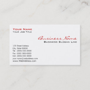 Traditional White Business Card