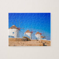 Traditional Windmills on Mykonos Island, Greece