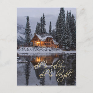 Traditional Winter Holiday Christmas Postcard