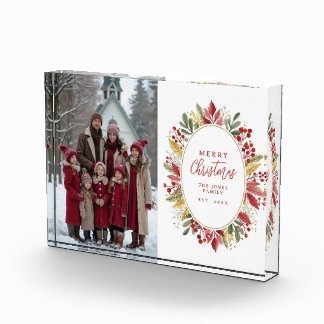 Traditional Winter Wreath Holiday MH26 Photo Block