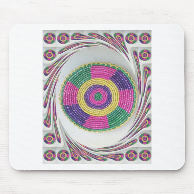 Traditional Woven Plate whirl Mouse Pad (Front)