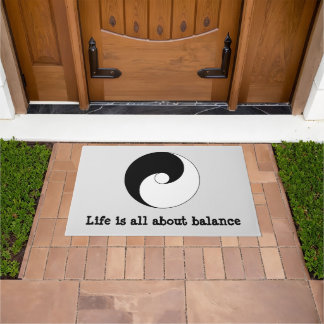Traditional Yin Yang Balance Sacred Symbol Doormat