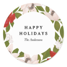 Traditions Floral Holiday Sticker