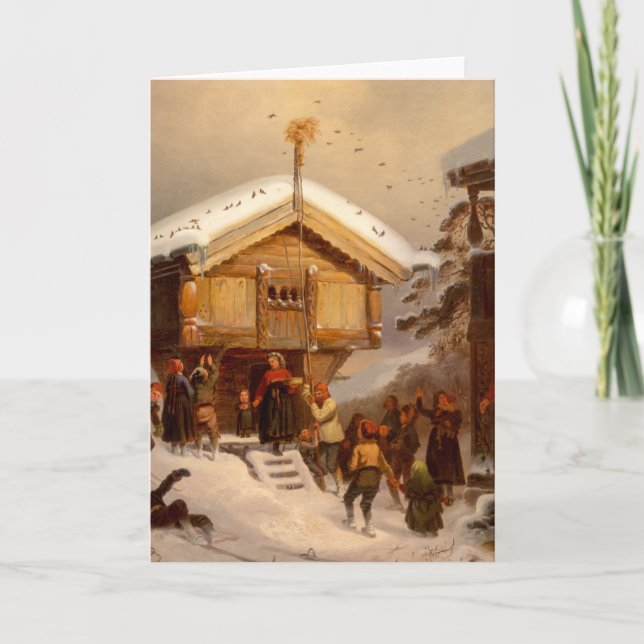 Traditions of Christmas Juleskikk Norweigan Card (Front)