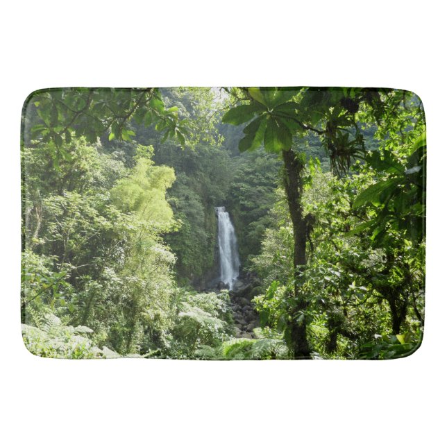 Trafalgar Falls Tropical Rainforest Photography Bath Mat (Front)