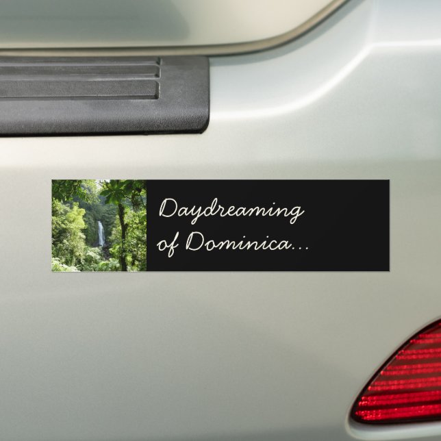 Trafalgar Falls Tropical Rainforest Photography Bumper Sticker (On Car)