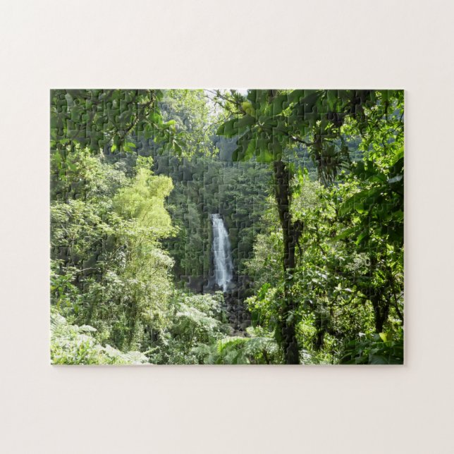 Trafalgar Falls Tropical Rainforest Photography Jigsaw Puzzle (Horizontal)