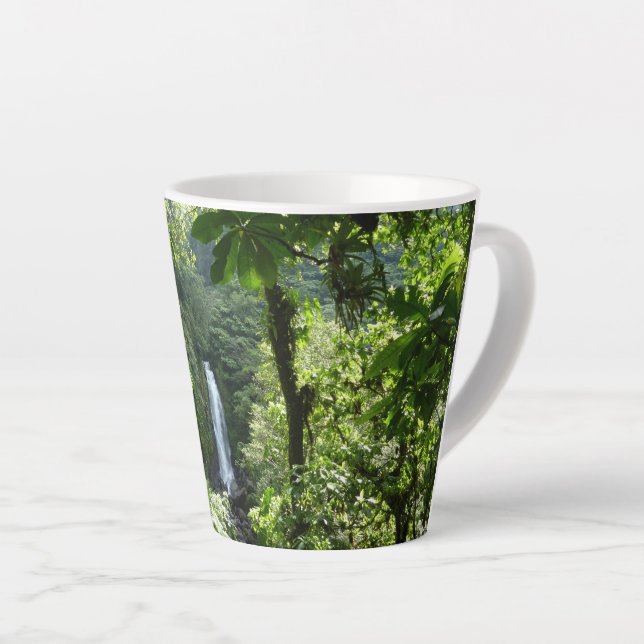 Trafalgar Falls Tropical Rainforest Photography Latte Mug (Right Angle)