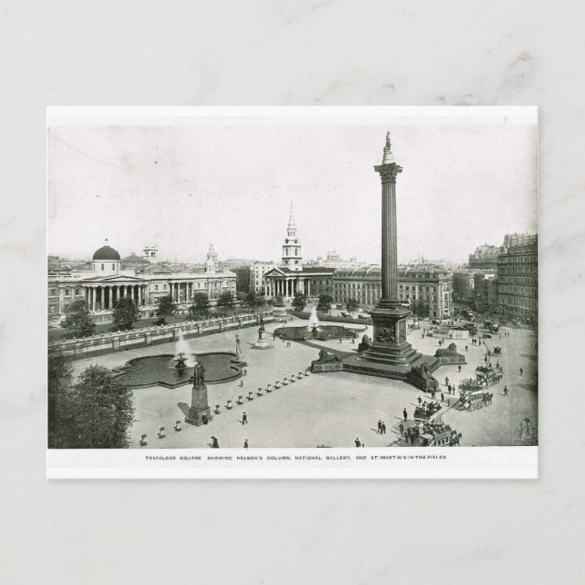 Trafalgar Square 1900 Postcard (Front)