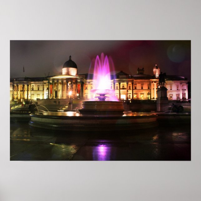 Trafalgar Square Fountain Poster (Front)