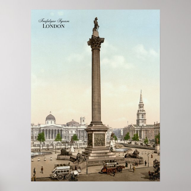 Trafalgar Square in London (1900) Poster (Front)