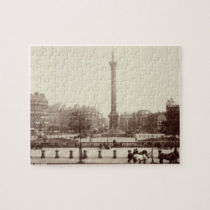 Trafalgar Square, London (sepia photo) Jigsaw Puzzle