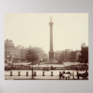 Trafalgar Square, London (sepia photo) Poster