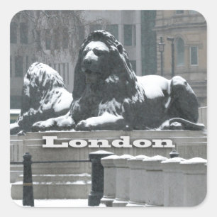 Trafalgar Square London - Snow Sticker